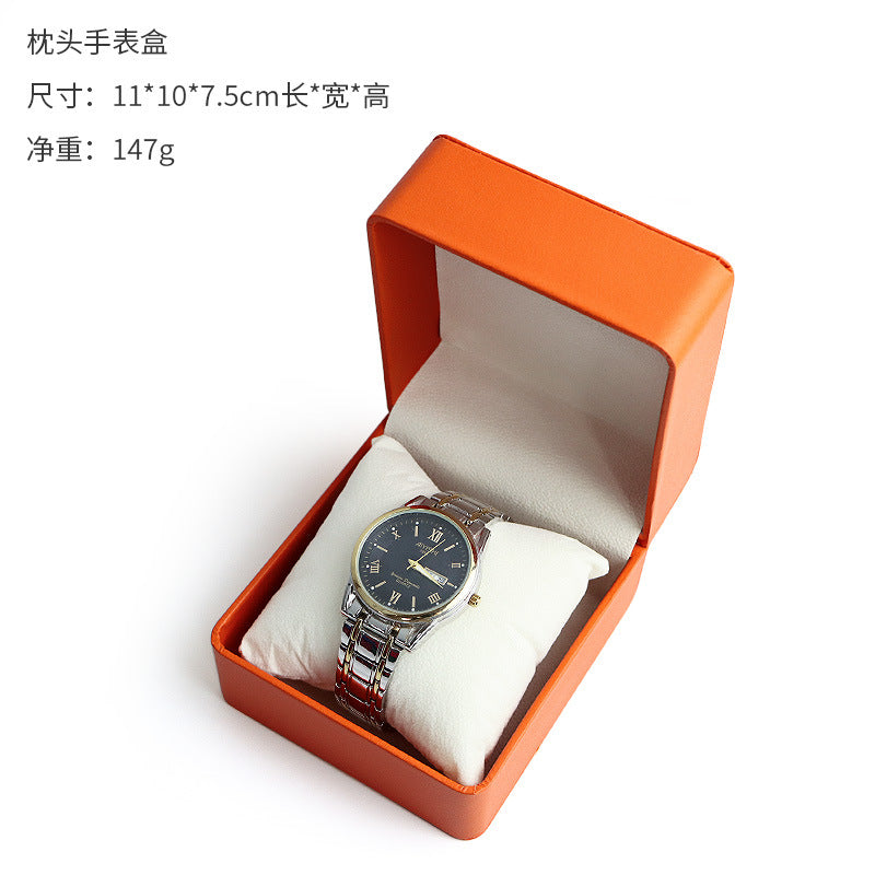 Advanced sense PU car line watch box business pocket watch watch portable zipper fashion jewelry box storage cross-border