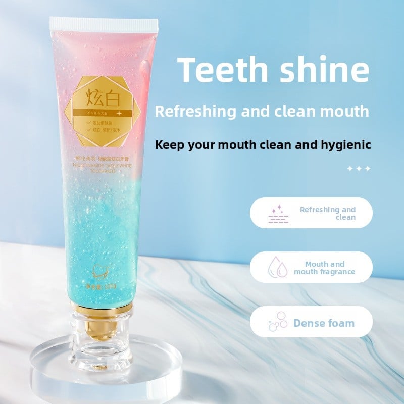 Han Lun Meiyu Nicotinamide White Toothpaste Fresh and Clean Mouth Fragrance Mild Gingival Protection Explosions Factory Direct Supply