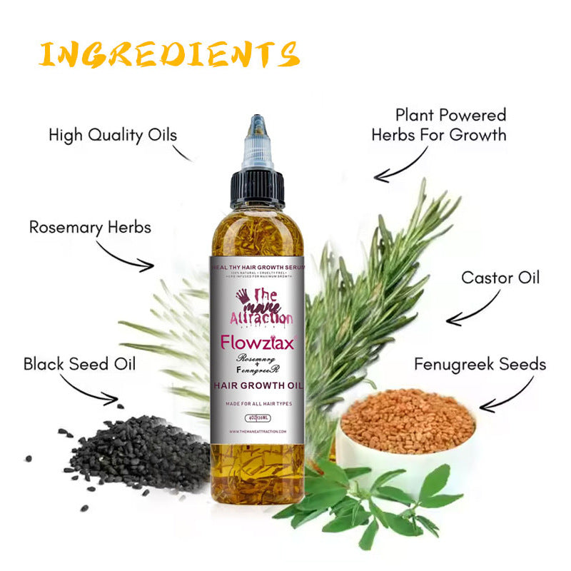 Rosemary Castor Hair Care Essential Oil for Strong and Smooth Hair