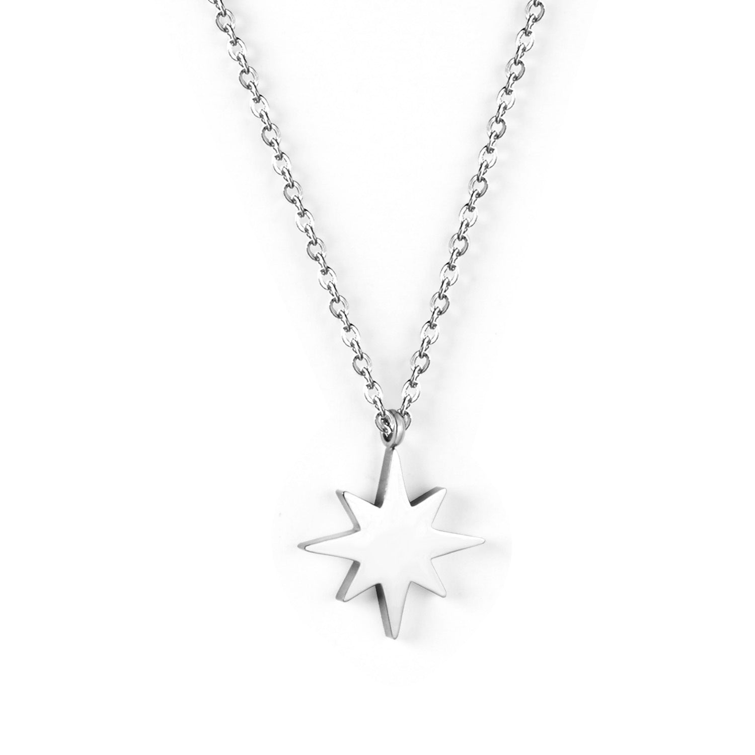 Geometric Electroplated Stainless Steel Necklace