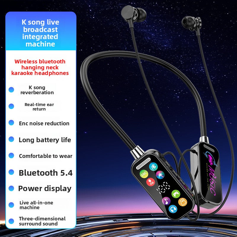 Wireless Bluetooth Headset with Color Screen