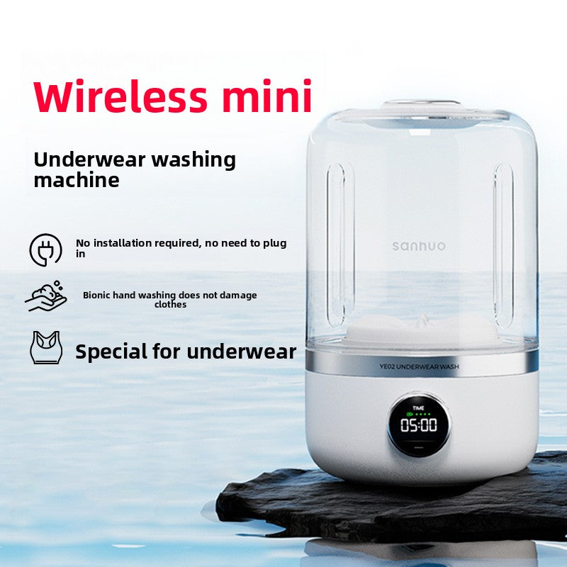 Mini Portable Ultrasonic Washing Machine for Underwear and Socks
