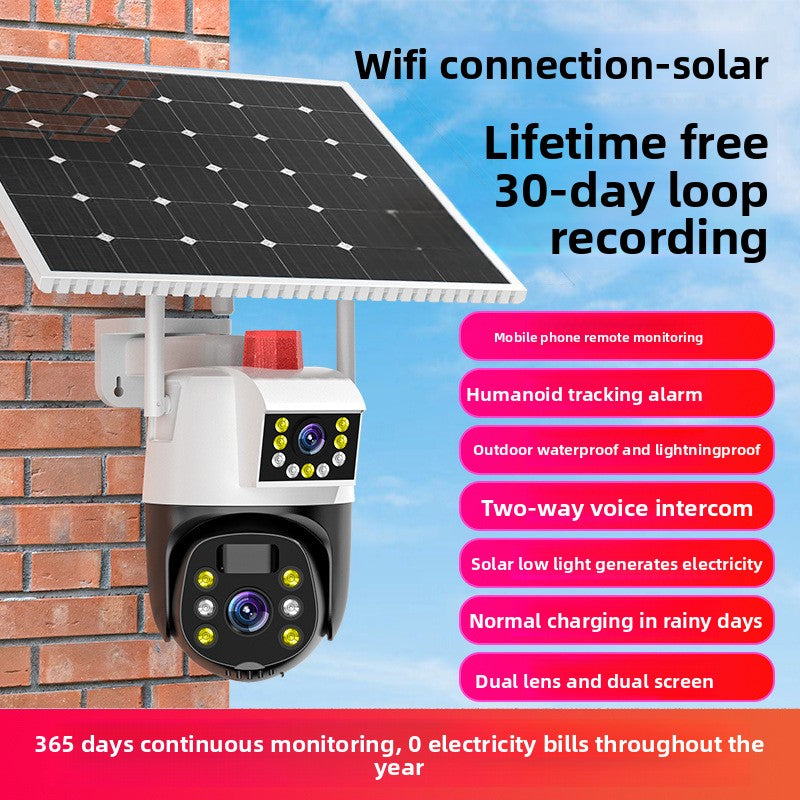 Solar-powered surveillance camera