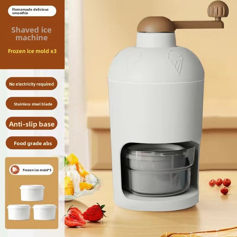 Handheld manual ice slush maker