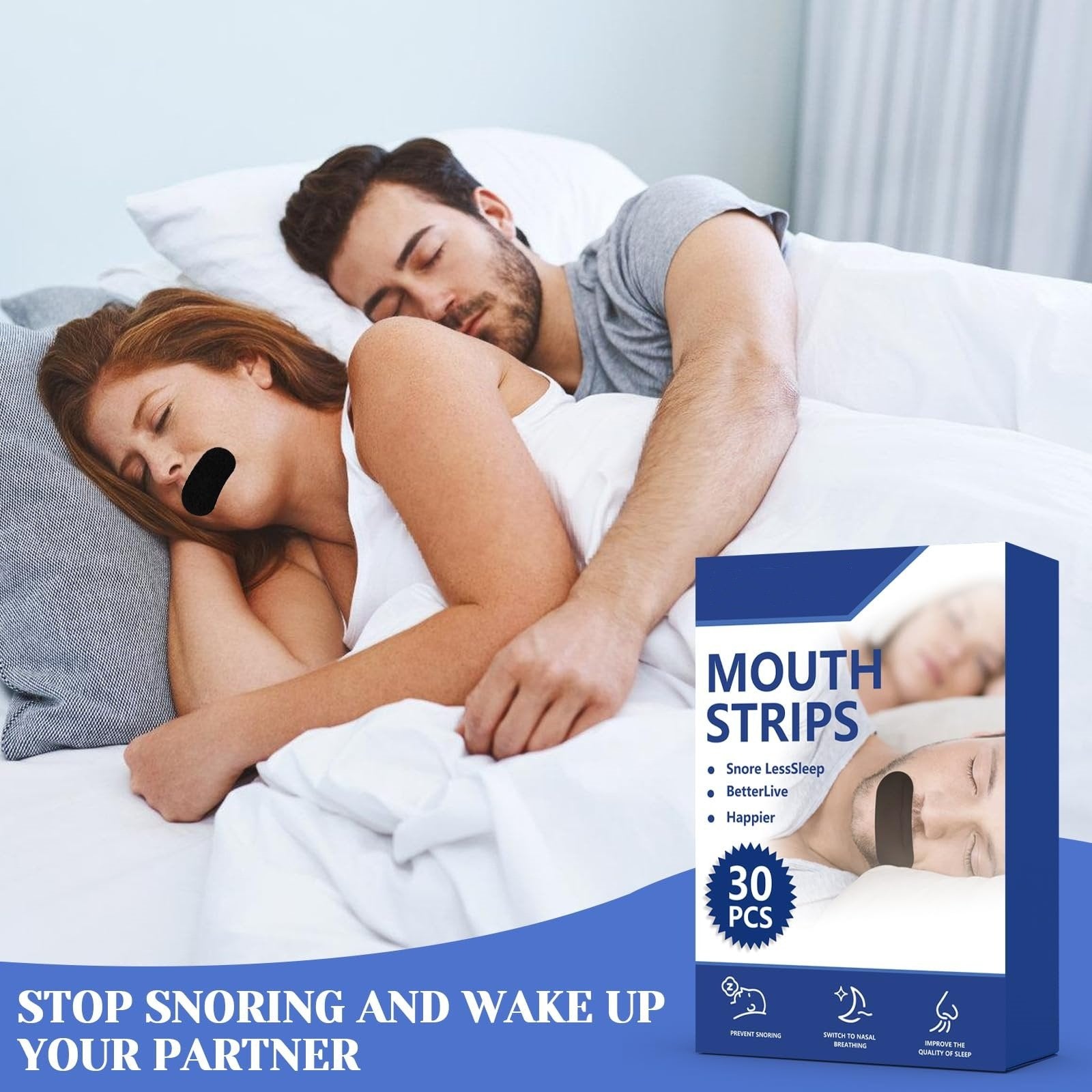 Mouth breathing correction patch