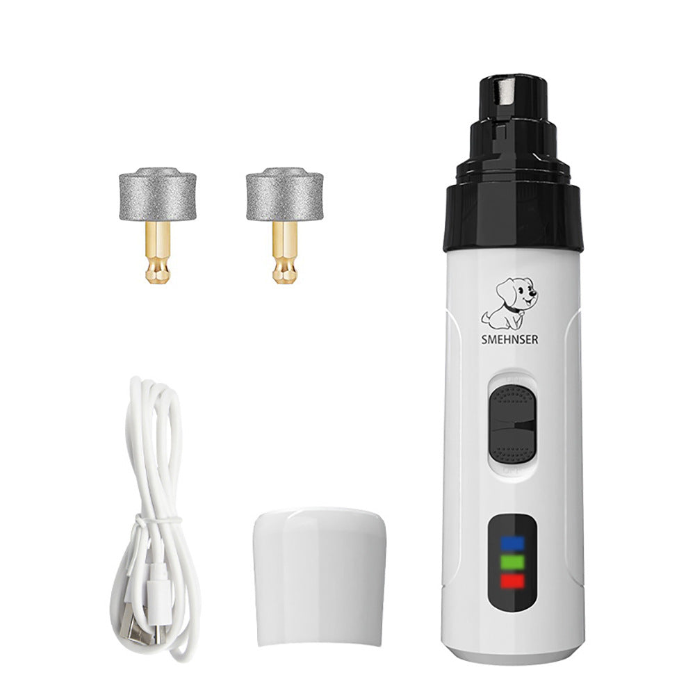2-Speed USB Rechargeable Pet Nail Grinder with 3 Ports