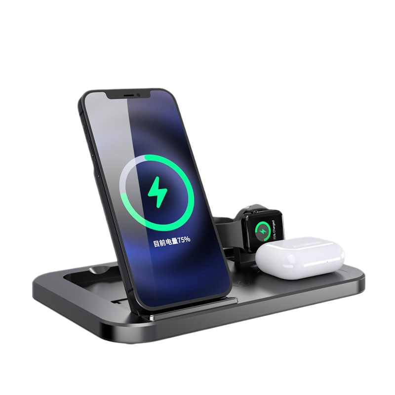 Wireless Charger Stand with Fast Charging, Night Light, and USB Port