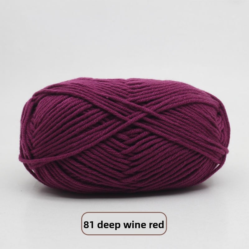 Five-Strand Milk Cotton Yarn for Knitting and DIY Crafts