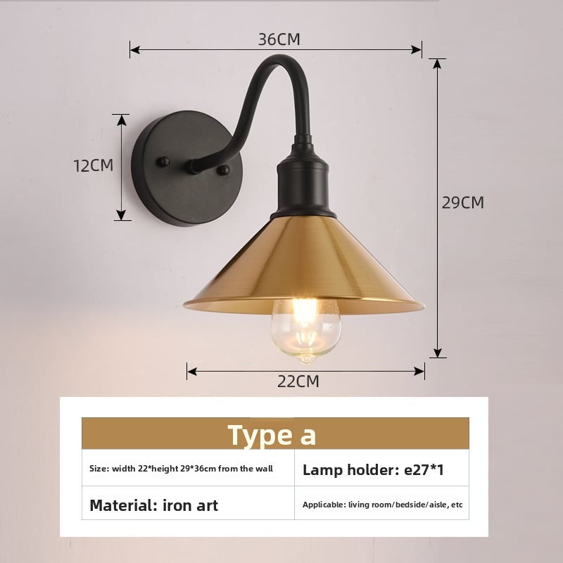 American style loft Industrial Wind bedside wall lamp Villa courtyard outdoor wall lamp restaurant bar decorative lighting fixtures