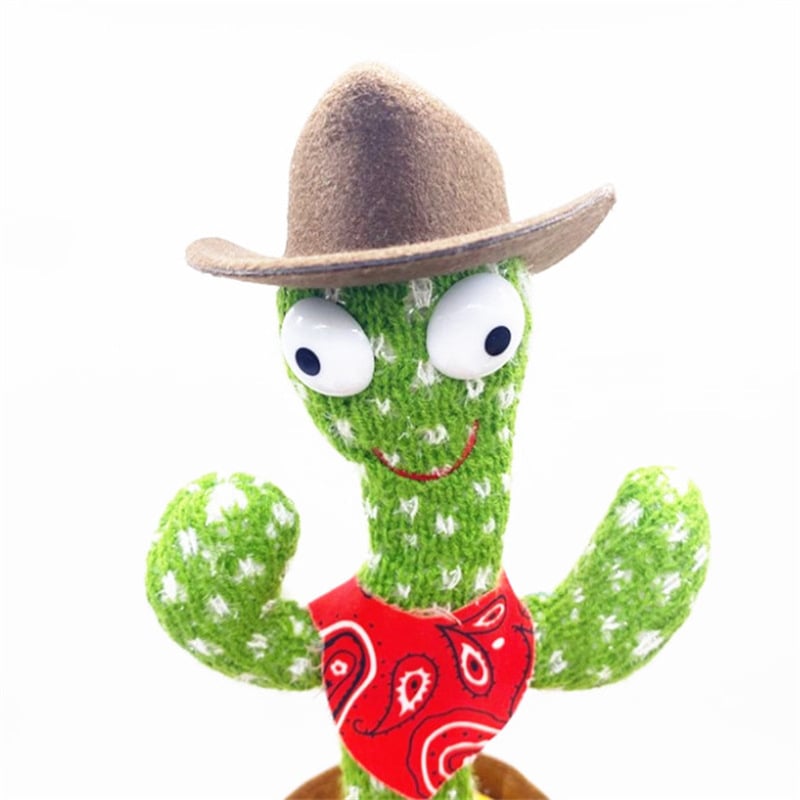Dancing cactus sand sculpture, twisting electric plush toy, learning to speak, sing and glow