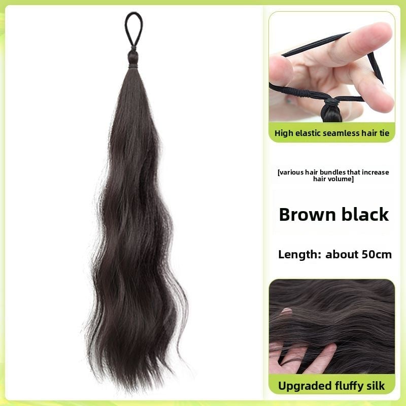 Colorful Hand-Woven Synthetic Hair Ponytail Bundles for Volume & Styling