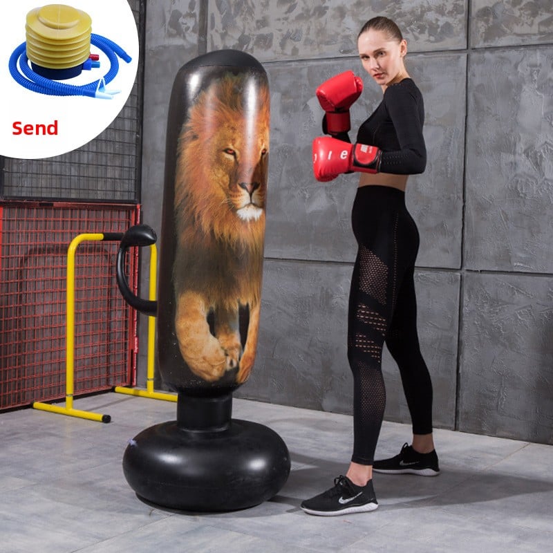 Inflatable fitness boxing column untoppleable figure
