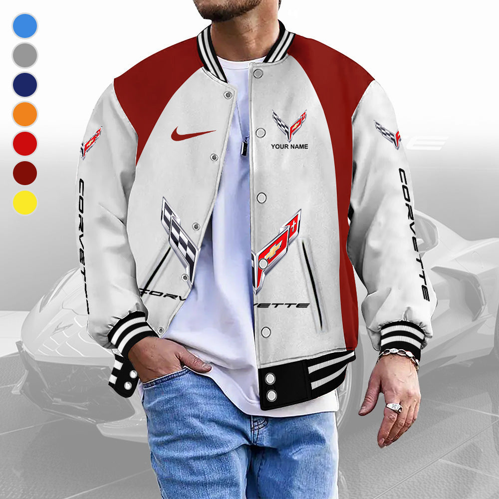 Standing collar baseball jacket