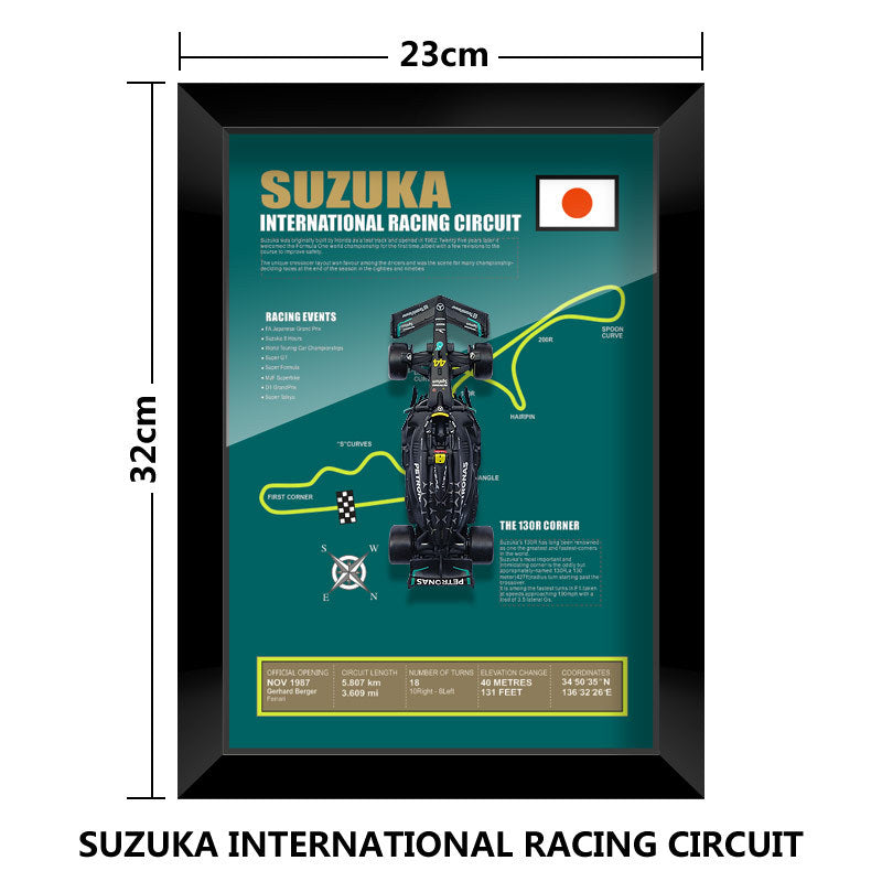 F1 Mercedes-Benz W14 Hamilton Track Scene Racing Model Study Club Decoration Hanging Painting