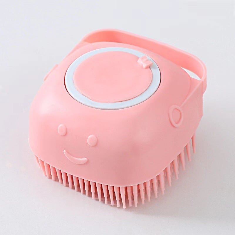 Pet silicone bath and massage brush
