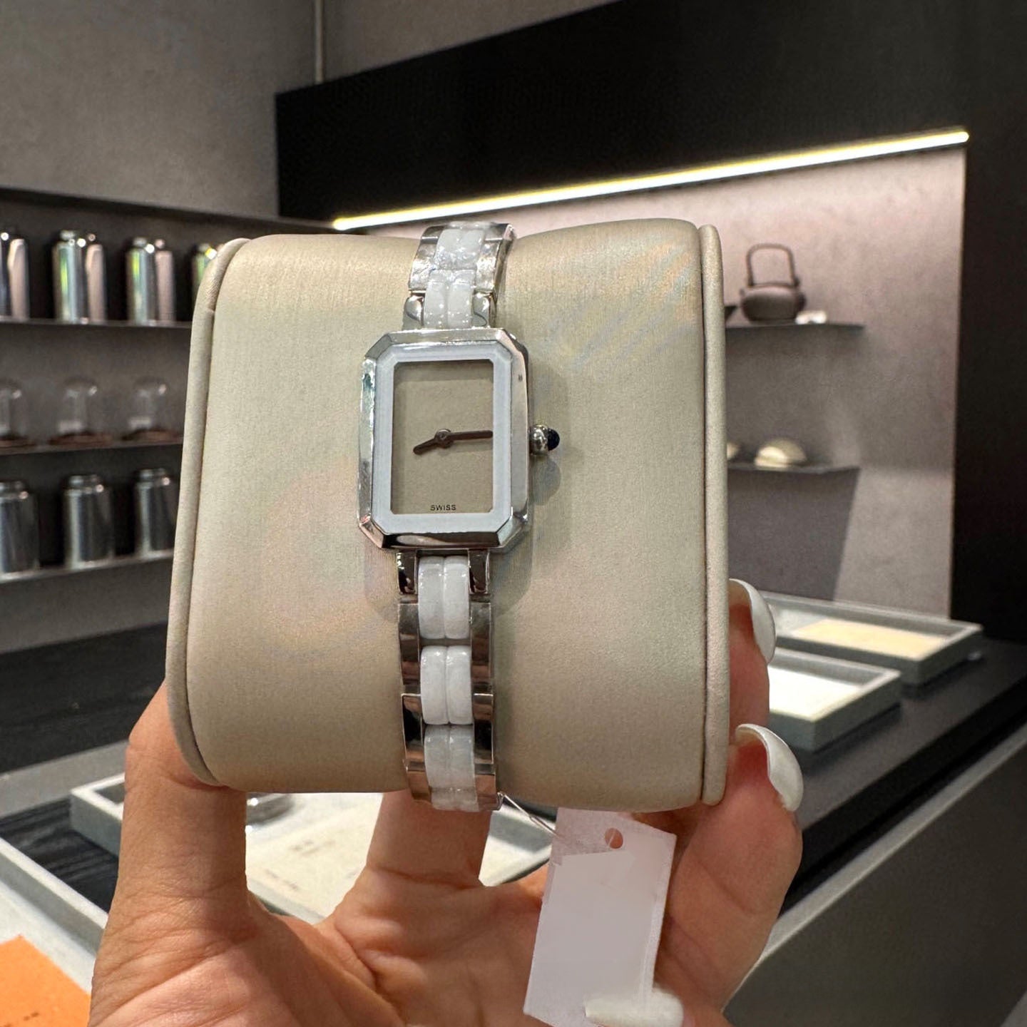 Elegant Ceramic Square Women's Watch