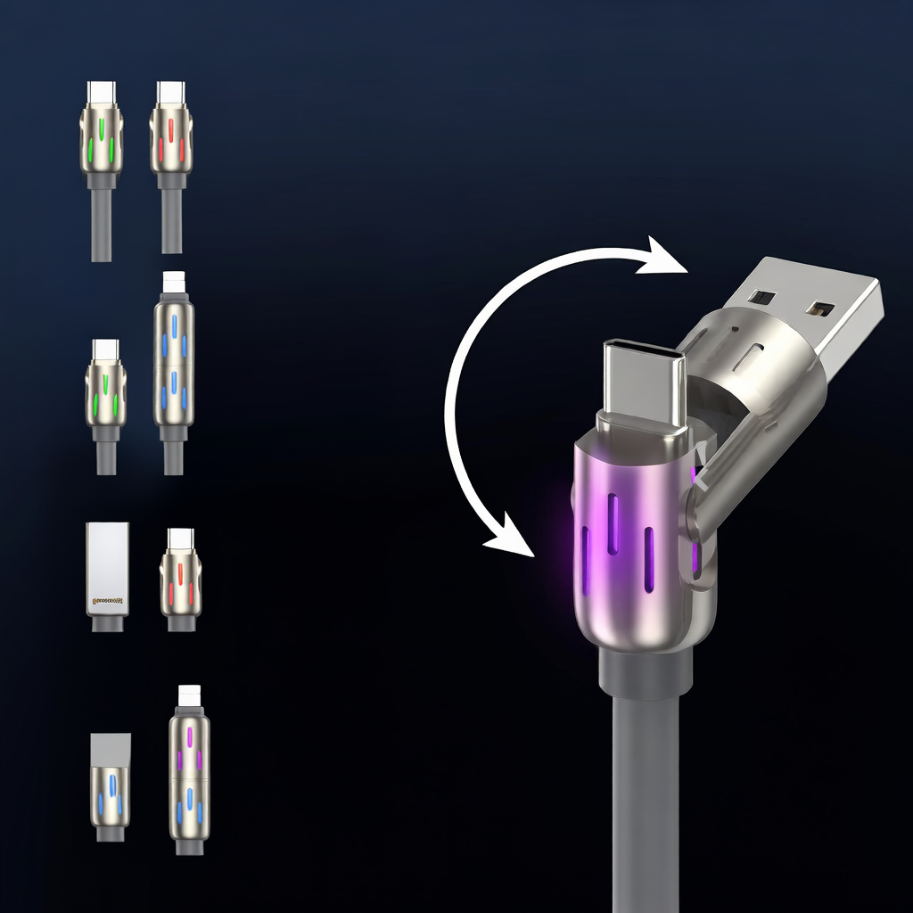 Four-in-One Super Fast Charging Data Cable