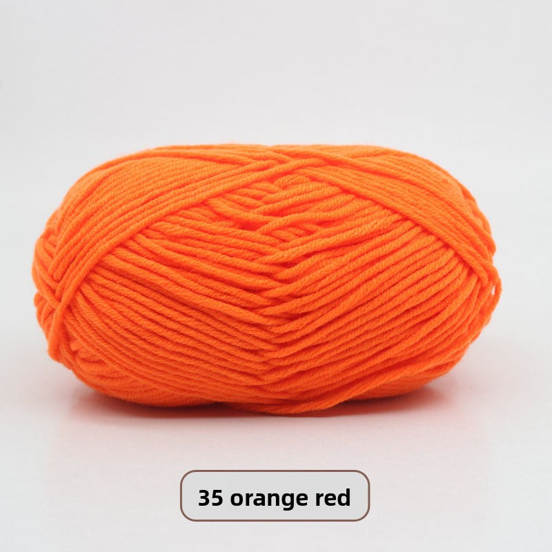 Five-Strand Milk Cotton Yarn for Knitting and DIY Crafts