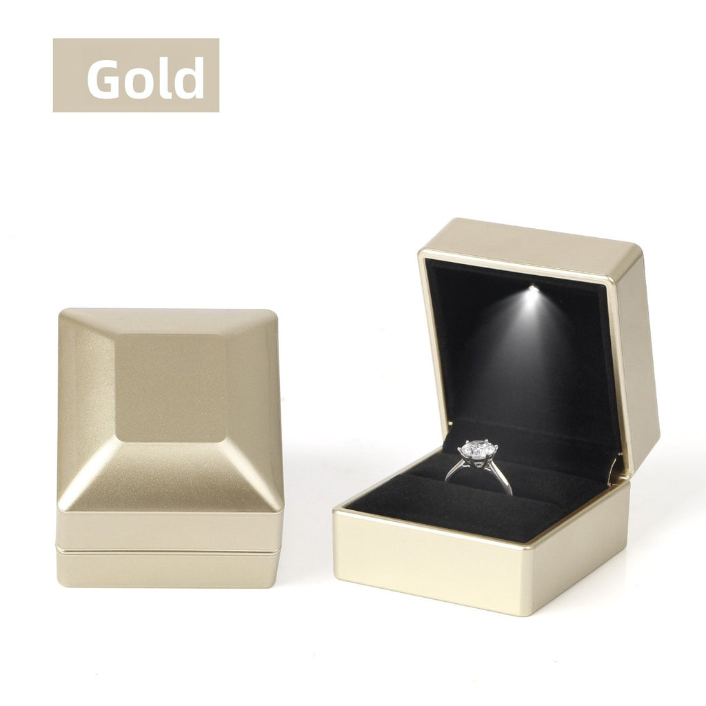 Led Light Jewelry Box Spray Paint High-End Jewelry Bracelet Box Ring Box Necklace Box Bracelet Jewelry Box