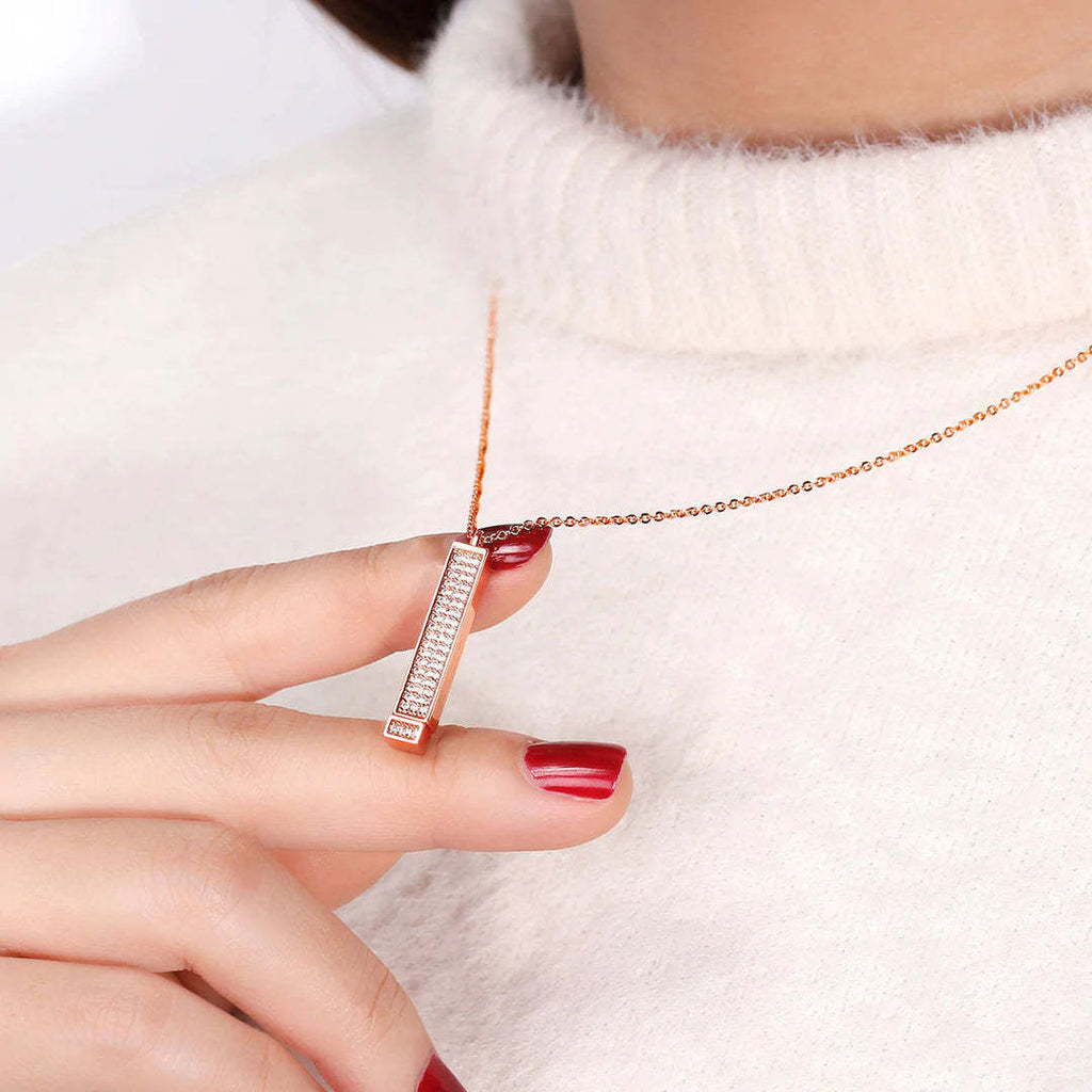 Copper-Plated Diamond Necklace