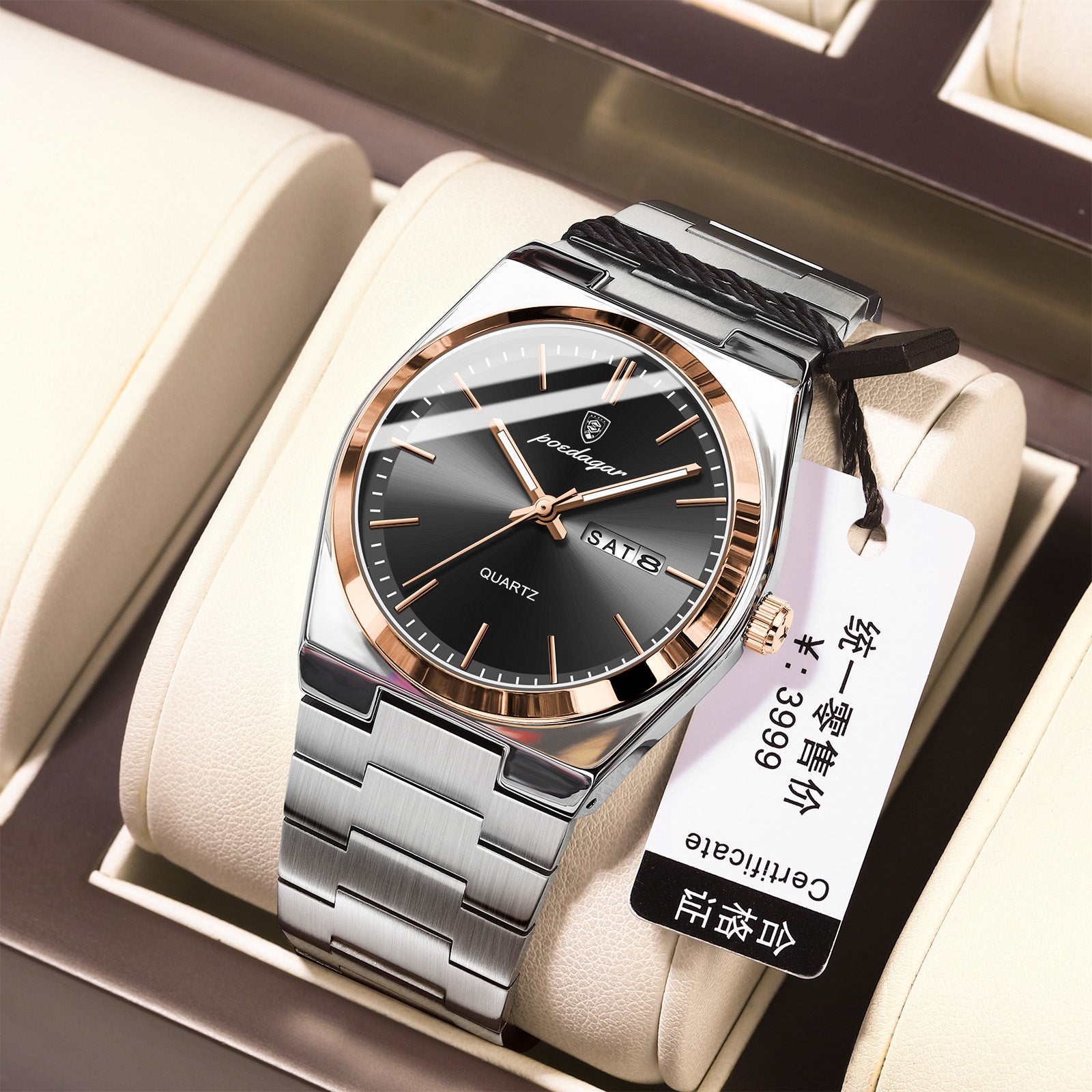 Ultra-Thin Men's Waterproof Luminous Quartz Watch