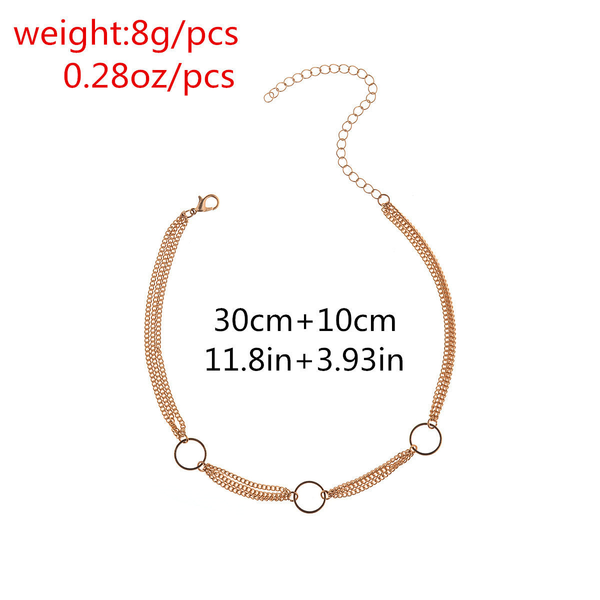 Geometric Copper Multi-Layer Collarbone Necklace