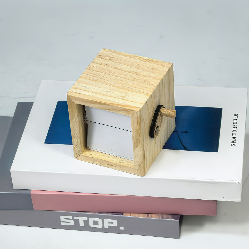 Luminous flip page book photo machine