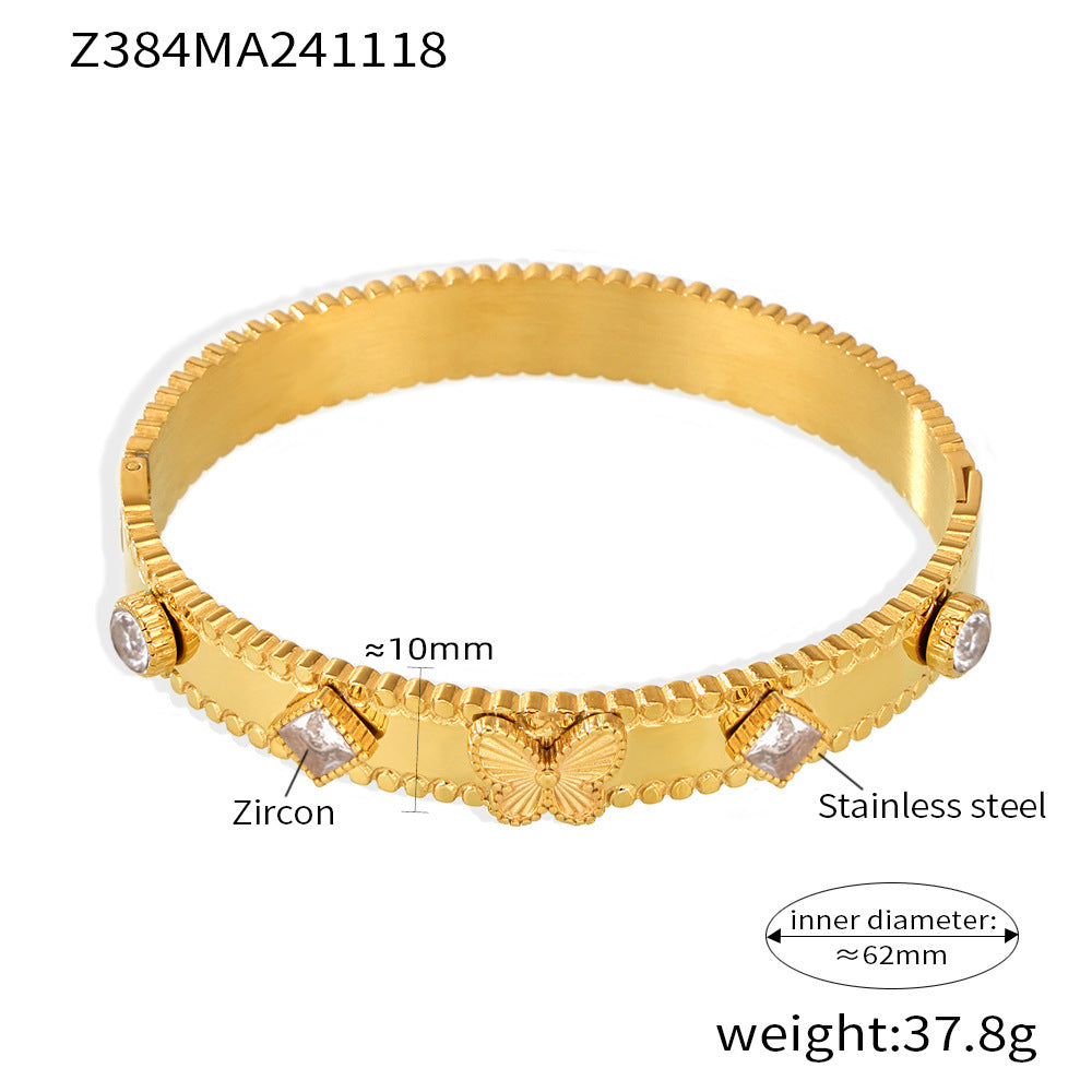 High version of gold bracelet with buckle