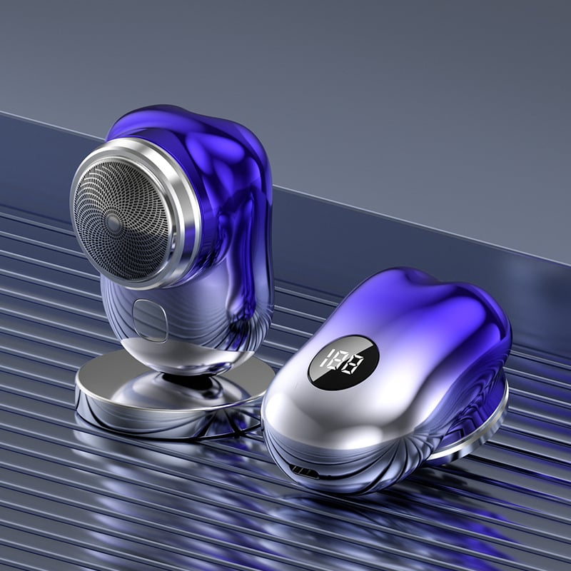 Mini Electric Shaver with Floating Cutter Head and Digital Display