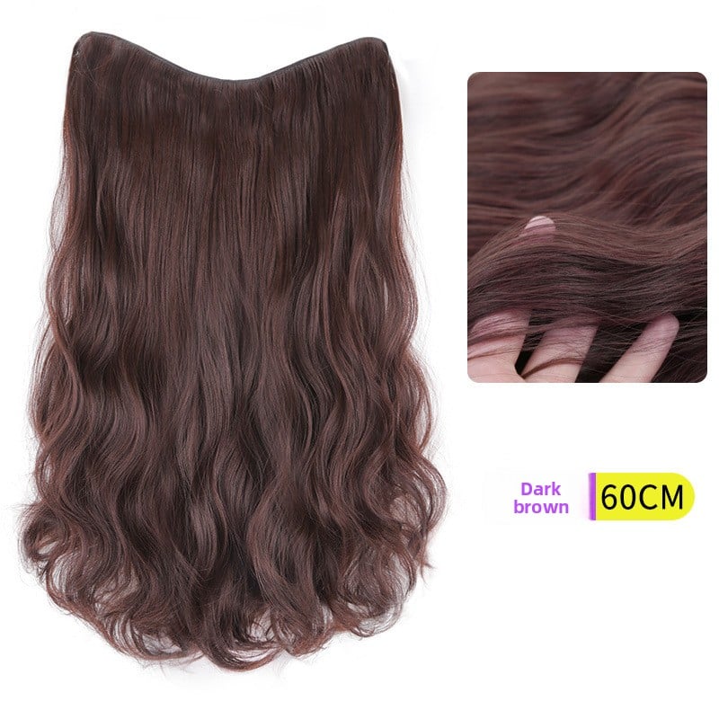 V-Shaped Fluffy Synthetic Hair Wig ? Straight/Curly (50cm/60cm)