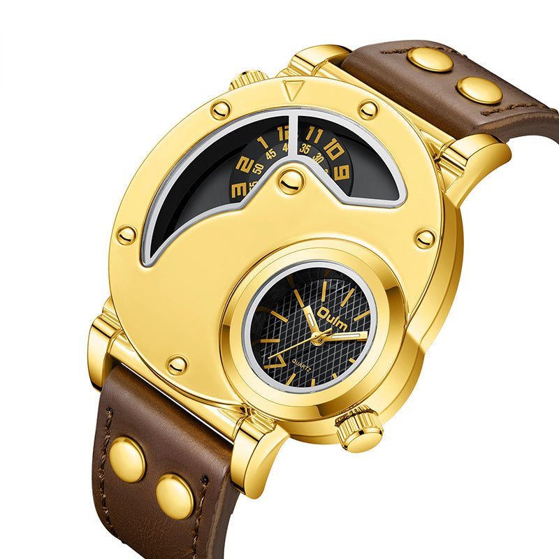 New Golden Dial Men's Multifunctional Watch