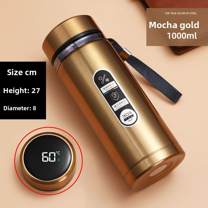 Car-mounted stainless steel insulated cup with large capacity