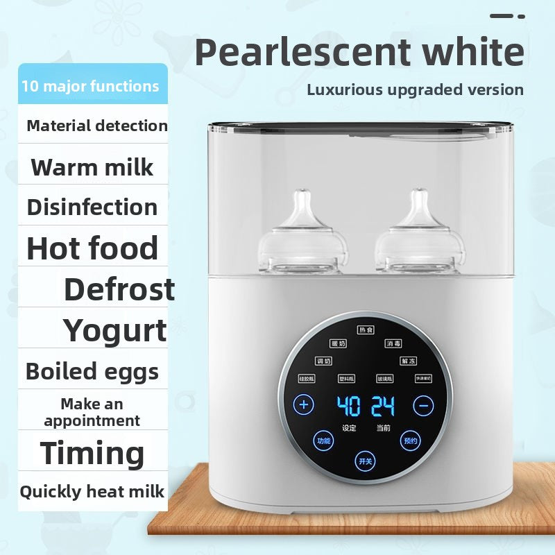 Milk warmer, sterilizer and two-in-one baby bottle