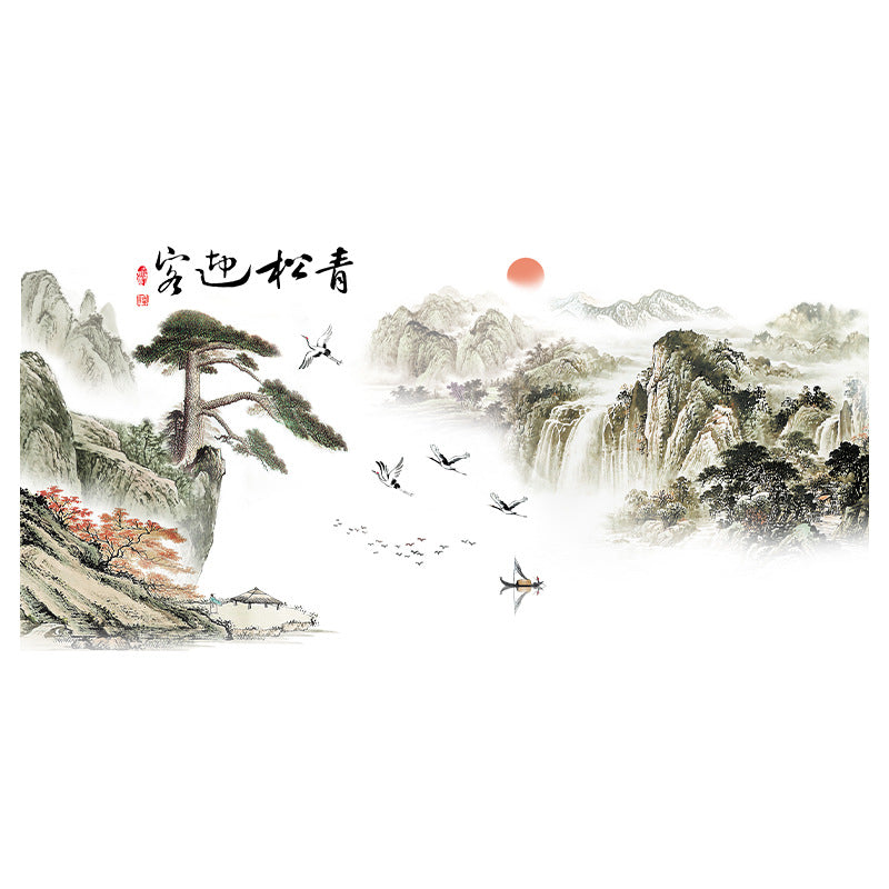 landscape ink painting home wall self-adhesive mural decoration