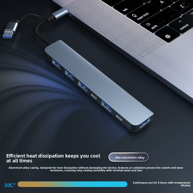 Eight-in-one dual-head high-speed hub docking station