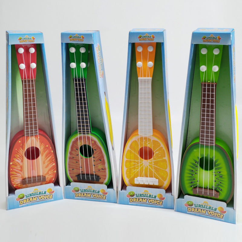 Cartoon Fruit Guitar Toys Children's Early Education Musical Instruments Ukulele Gift