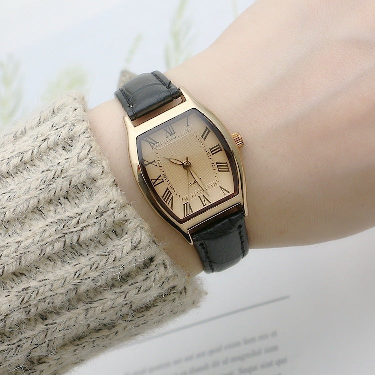 Barrel-shaped Simple Women's Watch