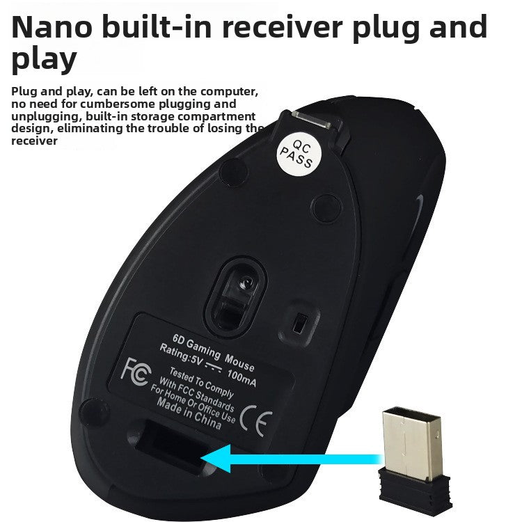 Ergonomic Vertical Wireless Bluetooth Mouse