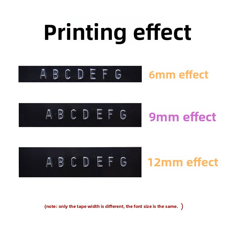 Manual printer raised and recessed labels
