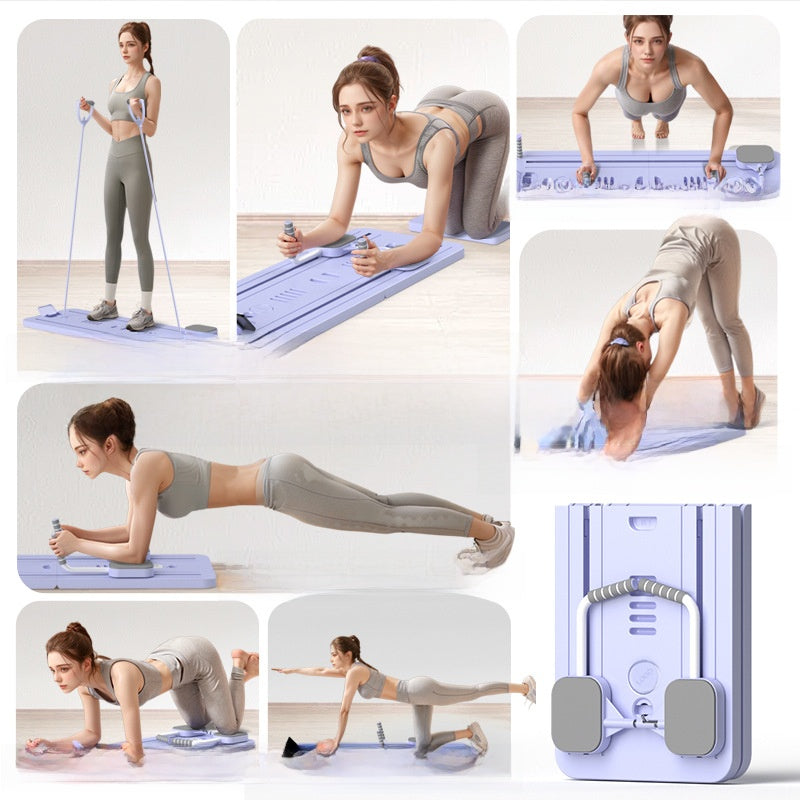 Multi-functional pole-mounted Pilates mat