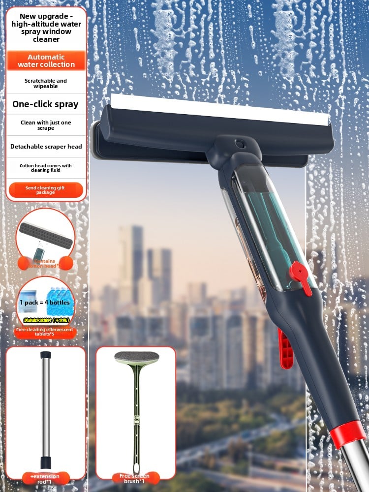 A household cleaning tool for cleaning glass