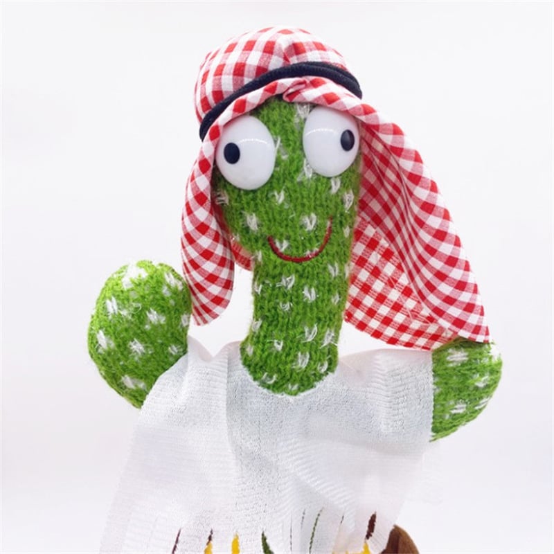 Dancing cactus sand sculpture, twisting electric plush toy, learning to speak, sing and glow