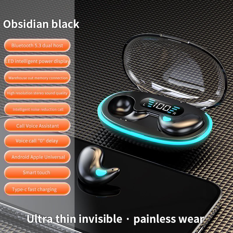 Invisible Sleep Bluetooth Headset with Bone Conduction and Noise Reduction