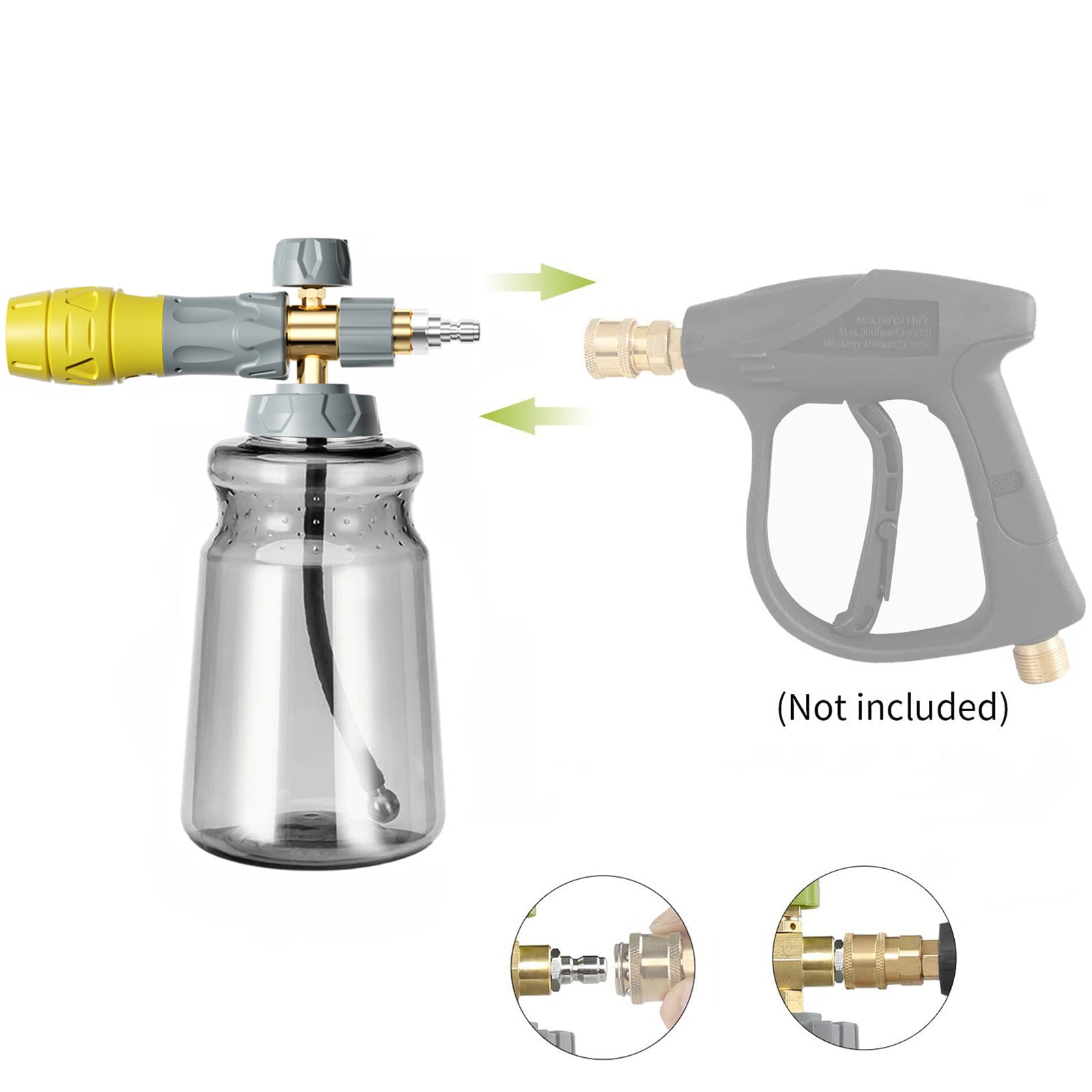 Foam bucket high-pressure car washing water gun PA bucket