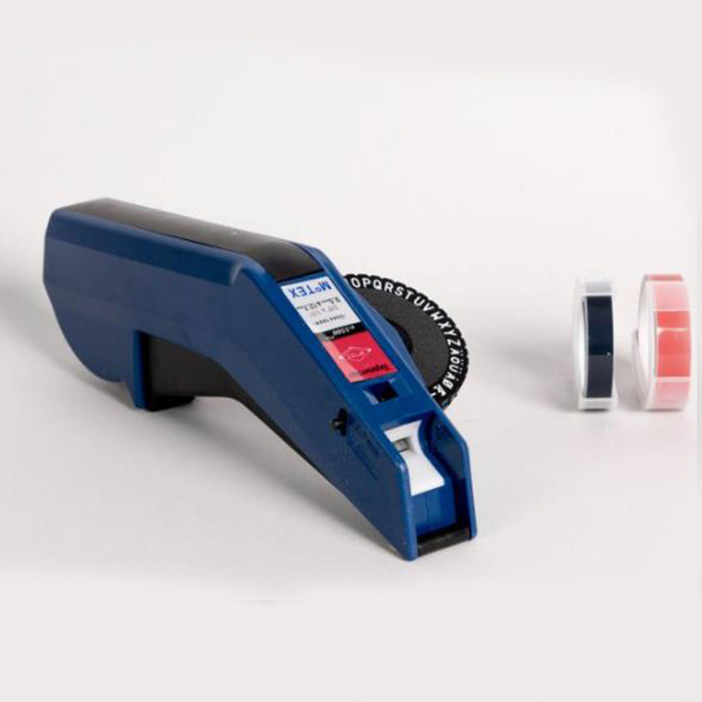 Manual printer raised and recessed labels