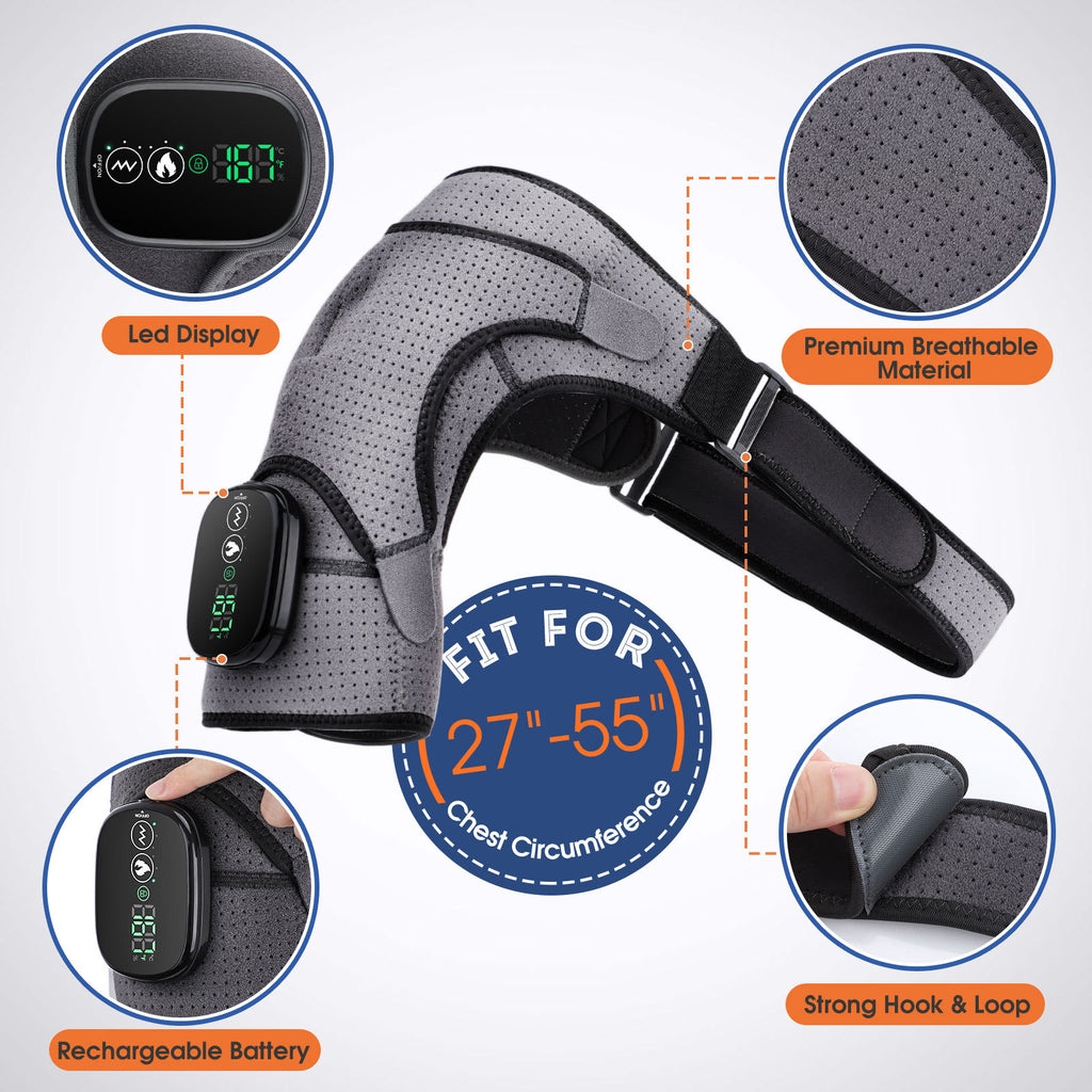 Electric heating massage shoulder support