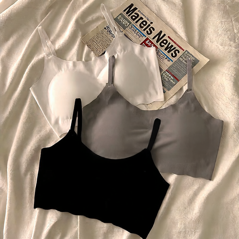 Seamless ice silk lingerie for teenage girls