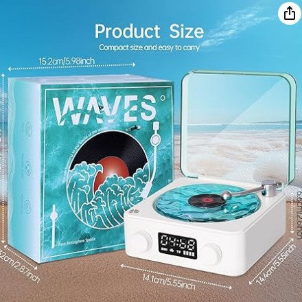 Wireless Clock Retro Bluetooth Small Speaker Projection