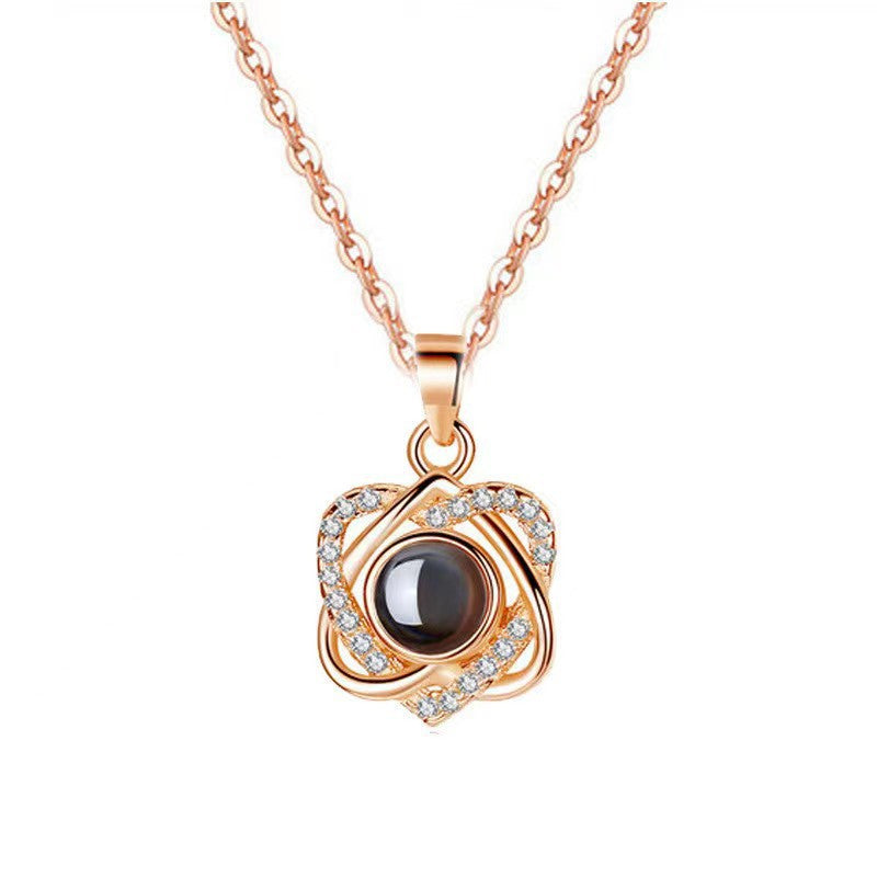 Heart Shape Love Projection Necklace