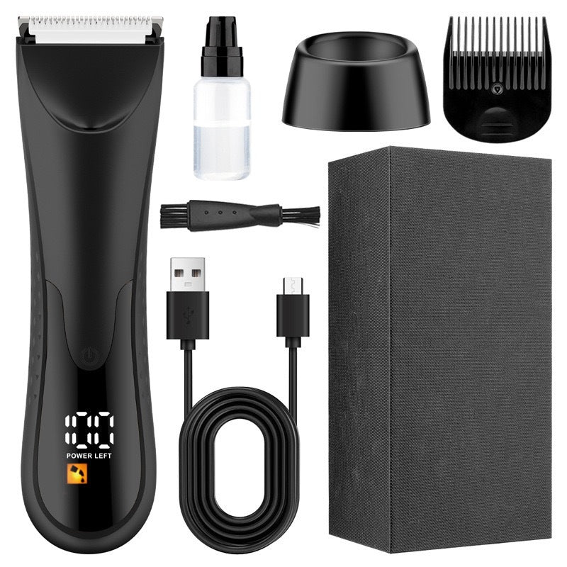 Electric Body Hair Trimmer with LED Light